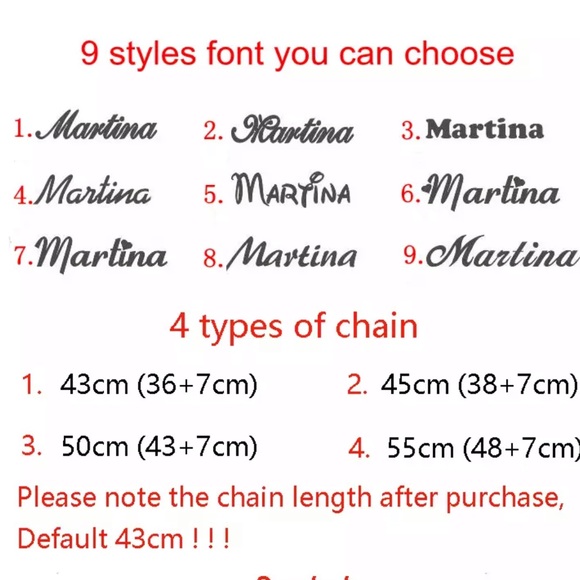 Custom Personalized Name Necklace Rose Gold Silver - Picture 7 of 13